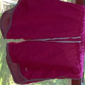 Pink  short shorts teens with gray stripe on sides